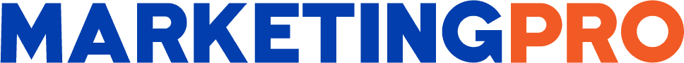 Textul îngroșat scrie „MARKETINGPRO” cu majuscule albastre și portocalii, surprinzând perfect esența unui serviciu de marketing de top. Indiferent dacă sunteți în căutarea expertizei SEO sau a serviciilor complete de marketing, acest brand este un adevărat PRO Marketing.